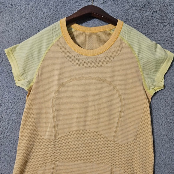lululemon athletica Tops - Lululemon Women's Swiftly Short Sleeve Shirt Top Yellow Orange 6 Running Active